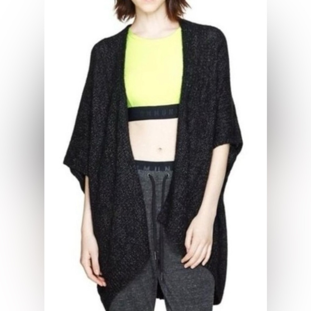 ARITZIA | Community Ionic Knit Open Cape in Black XS